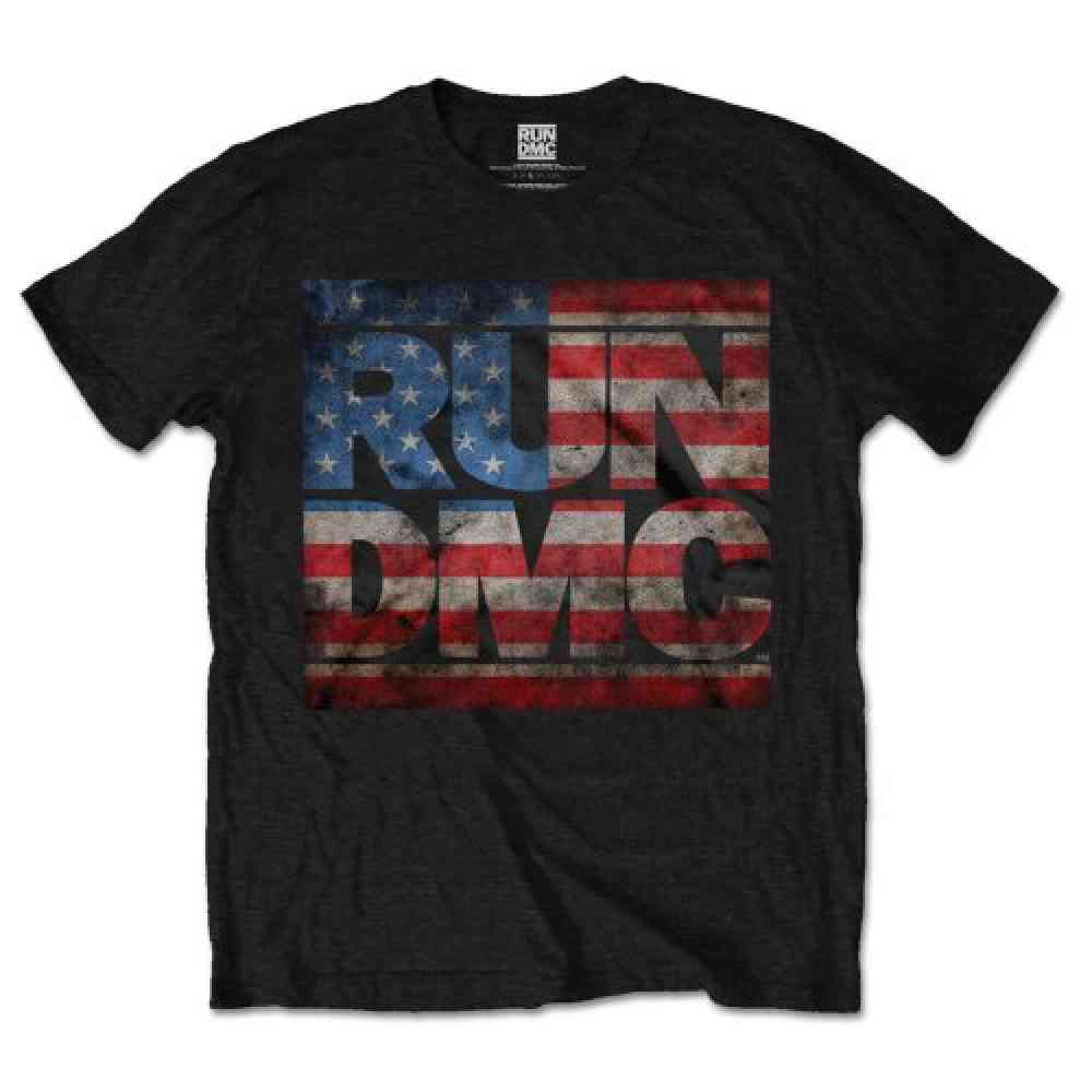 Run DMC - Americana Logo Heren Tshirt - Zwart